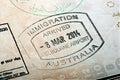 Australian Passport Stamp Royalty Free Stock Photo