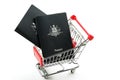 Australian Passports and shopping trolley