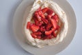 Australian Pavlova Meringue Cake, filled