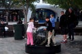 Australian people children playing stone circle at Patio outdoor