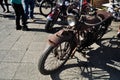 Australian people joining with classic retro motorcycle and car festival Royalty Free Stock Photo