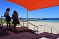 Australian people looking at the sea view from Rockingham esplanade