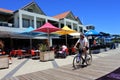 Australian people relaxing in Rockingham esplanade Western Australia