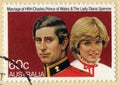 Australian Postage Stamp Celebrating the Marriage of Charles and