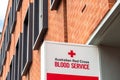 Australian Red Cross Blood Service sign in Adelaide