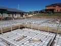 Australian residential footing slab construction incorporating polystyrene waffle pod design