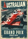 Australian Retro Grand Prix Poster