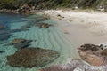 Australian rocky beach, Jervis Bay Royalty Free Stock Photo