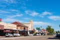 Australian rural town of Scone amin street with shops and small business