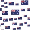 Australian seamless pattern with Flag. Flat illustration EPS 10