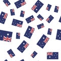 Australian seamless pattern with Flag. Flat illustration EPS 10