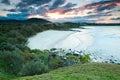 Australian seascape at sunset Royalty Free Stock Photo