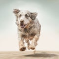 Australian shepherd dog run activity. Dog australian shepherd in outdoor extremely.