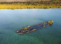 An Australian shipwreck at sunset