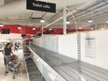 Australian shoppers looking totally cleared toilet rolls shelf