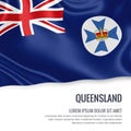 Australian state Queensland flag. Royalty Free Stock Photo
