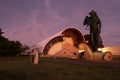 Stockmans Hall of Fame in Longreach at sunset.