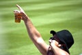 Australian supporter enjoys at SCG Royalty Free Stock Photo