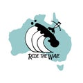 Australian surfing, sketch for your design