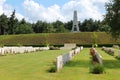 Australian 5th Division Memorial seen from Buttes New British Cemetery, Polygon Wood