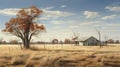 Australian Tonalism: A Stunning Rural Shack Amidst Winter Landscape