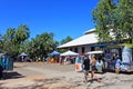 Australian tourists shopping at Broome Markets Courthouse Market