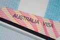 Australian visa Royalty Free Stock Photo