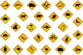 Australian warning signs Royalty Free Stock Photo