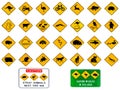 Australian warning signs Royalty Free Stock Photo