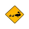 Duck warning sign Royalty Free Stock Photo