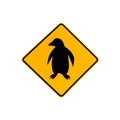 Penguin warning sign