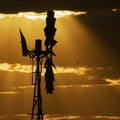 Australian windmill in the countryside Royalty Free Stock Photo