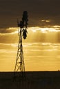 Australian windmill in the countryside Royalty Free Stock Photo