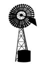 Australian windmill on white background