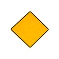 Blank warning sign