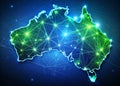 Australias Digital Network Exploring Global Connectivity Through Abstract Mapping Royalty Free Stock Photo