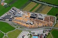 Austria: Airshot from timber factory in the Zillertal valley t