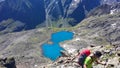 Austria. Alpine region `Stubai`. Mountain lake `Rinnensee`.