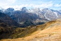 Austria Alps from the Grossglockner high Alpine Road in autumn Royalty Free Stock Photo