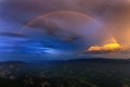 Austria Alps with rainbow Royalty Free Stock Photo