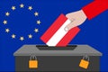 Austria ballot box for the European elections