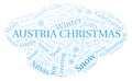 Austria Christmas word cloud