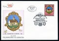 AUSTRIA - CIRCA 1988: first day cover issue fdc envelope stamp printed by Austria, shows Coat of Arms of Feldkirchen, circa 1988.