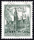 AUSTRIA - CIRCA 1962: A stamp printed in Austria from the `Buildings` issue shows Vienna Town Hall, circa 1962.