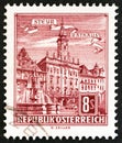 AUSTRIA - CIRCA 1965: A stamp printed in Austria shows City Hall, Steyr, circa 1965.