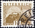 AUSTRIA - CIRCA 1929: A stamp printed in Austria shows Gussing, circa 1929.