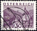 AUSTRIA - CIRCA 1929: A stamp printed in Austria shows Seewiesen, circa 1929.