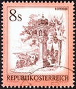 AUSTRIA - CIRCA 1976: A stamp printed in Austria from the `Views` issue shows Votive column, Reiteregg, Styria, circa 1976.