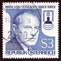 AUSTRIA - CIRCA 1983: A stamp printed in Austria shows Karl von Terzaghi, circa 1983.