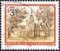 AUSTRIA - CIRCA 1984: A stamp printed in Austria shows Geras Monastery, circa 1984. Royalty Free Stock Photo